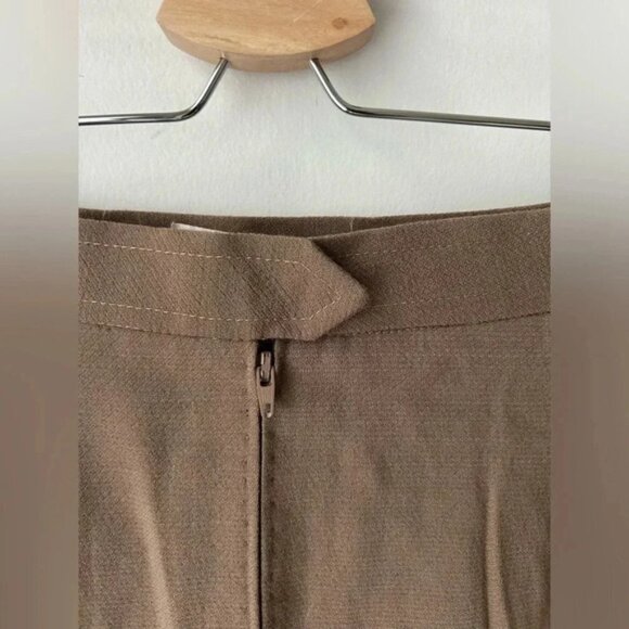 Vintage wool high waist ruffle hem pencil skirt made in France - Picture 9 of 12